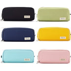 Large Pencil Case Storage Organizer, 3 Compartment Student Pouch, Double Side Opened School Supplies Gift