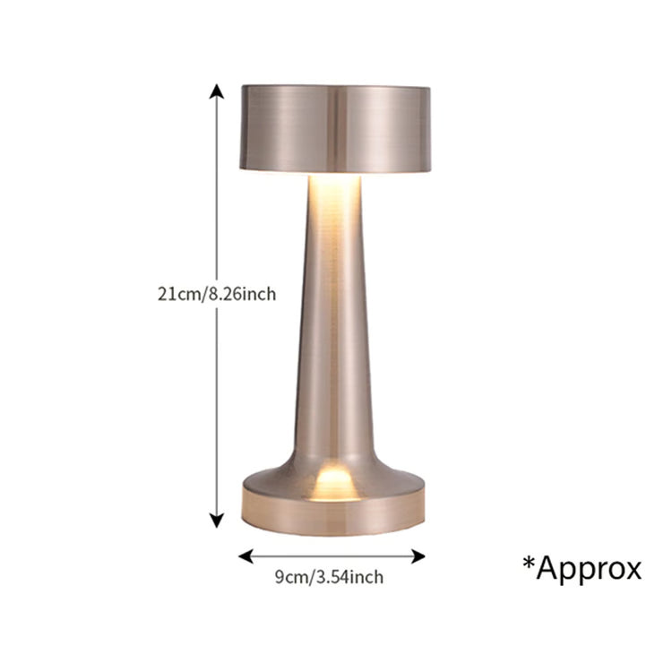 Modern Touch-Sensitive LED Table Lamp with Adjustable Brightness