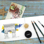 A5/A6 300gsm Professional Watercolor Sketchbook 12 Sheets Heavyweight Drawing Handbook