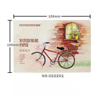 A5/A6 300gsm Professional Watercolor Sketchbook 12 Sheets Heavyweight Drawing Handbook