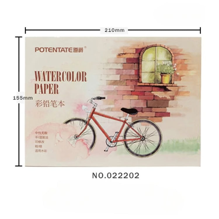 A5/A6 300gsm Professional Watercolor Sketchbook 12 Sheets Heavyweight Drawing Handbook