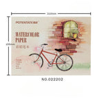 A5/A6 300gsm Professional Watercolor Sketchbook 12 Sheets Heavyweight Drawing Handbook