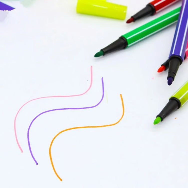Premium Washable Colored Markers - 12/18/24/36-Color Artist Drawing Set for Students & Hobbyists