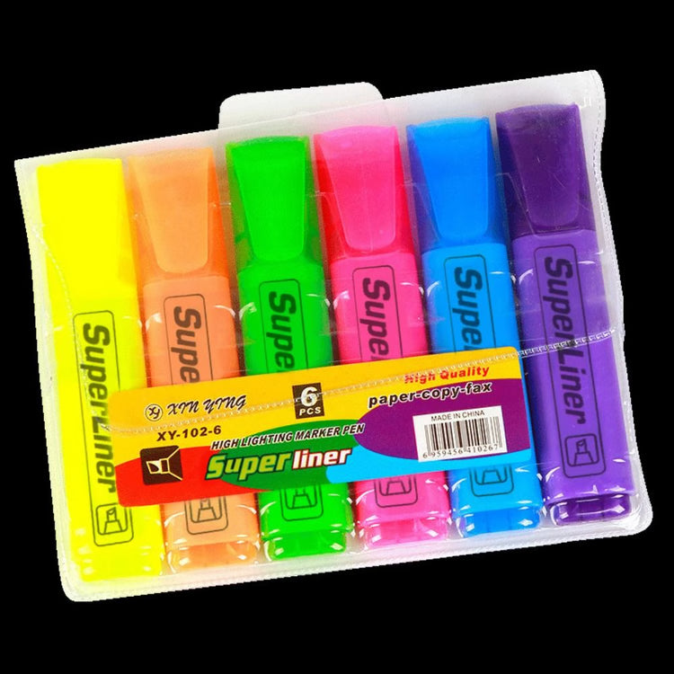 4 Colors, 6 Colors Colorful Highlighters, Oblique Art Markers, Fluorescent Pen Markers, Flat Shape, School Supplies, Off
