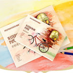 A5/A6 300gsm Professional Watercolor Sketchbook 12 Sheets Heavyweight Drawing Handbook